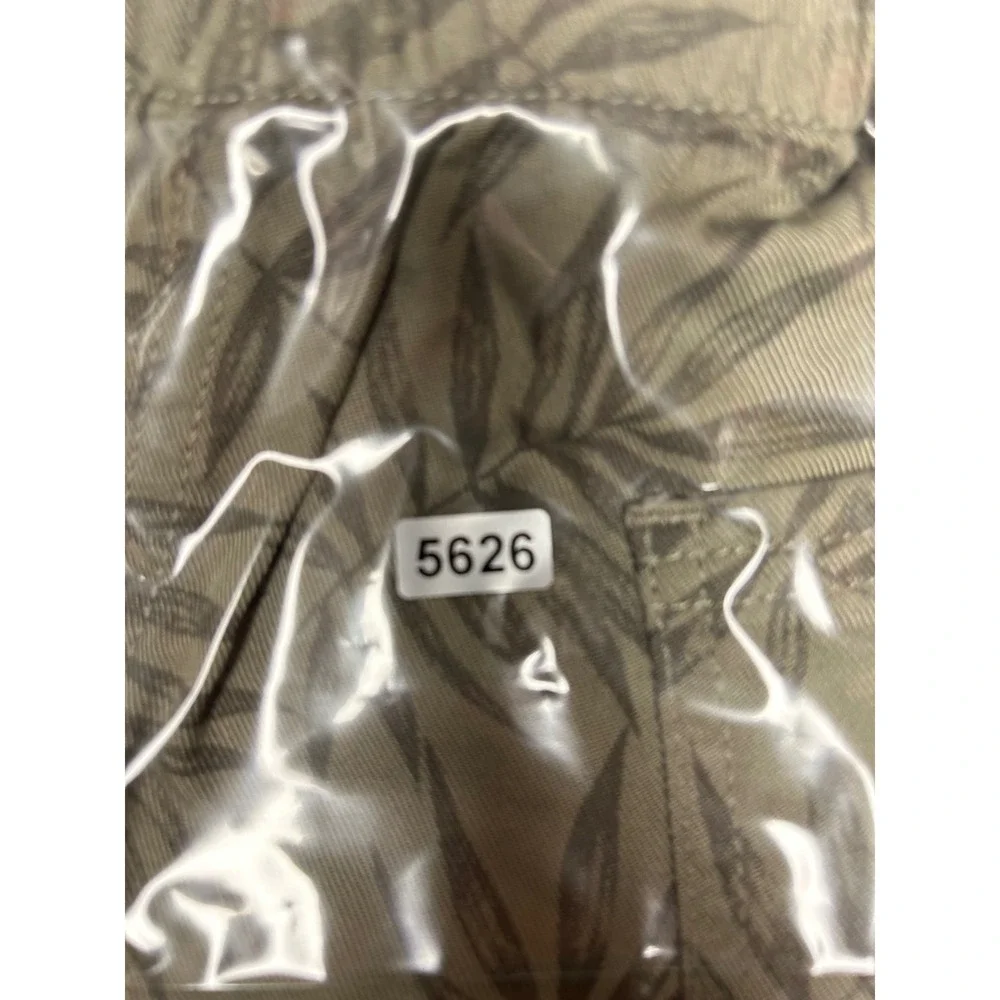 Tropical Boho Summer Gap Women S Olive Green Leaf‎ Print Drawstring Shorts